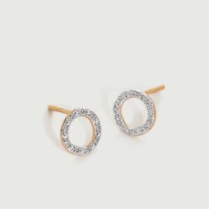 Monica Vinader Riva Diamond Circle Stud Earrings
